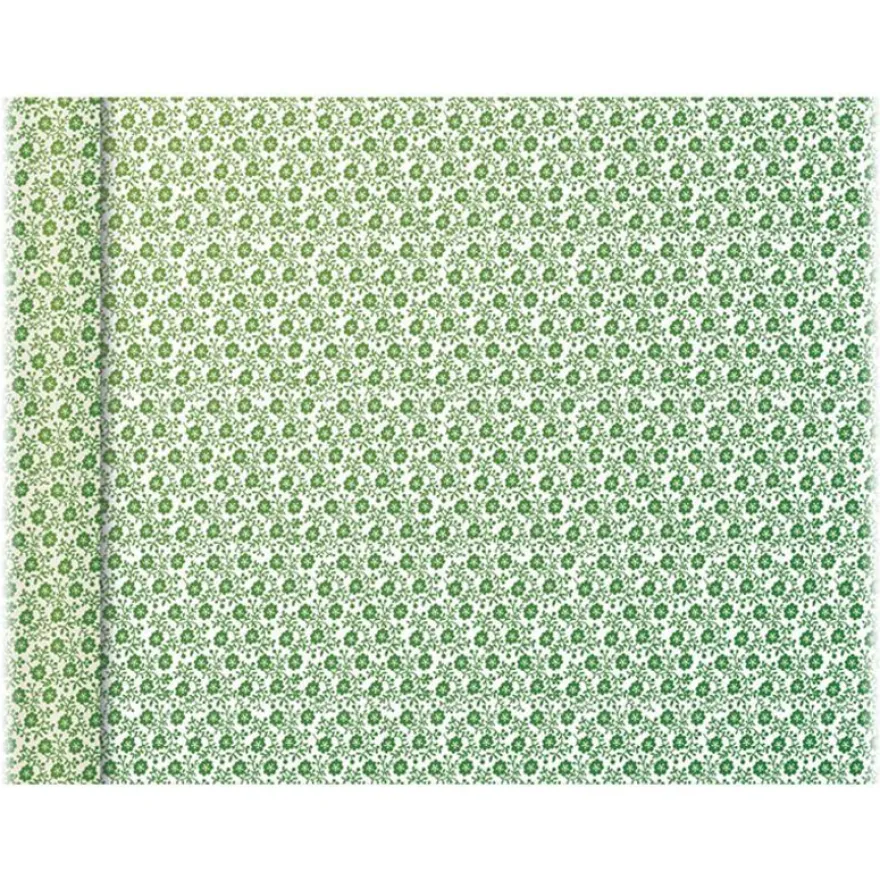 Clairefontaine Excellia Tiny Rolls - Papier cadeau fleurs vertes - 35 cm x 5 m - 80 g/m²