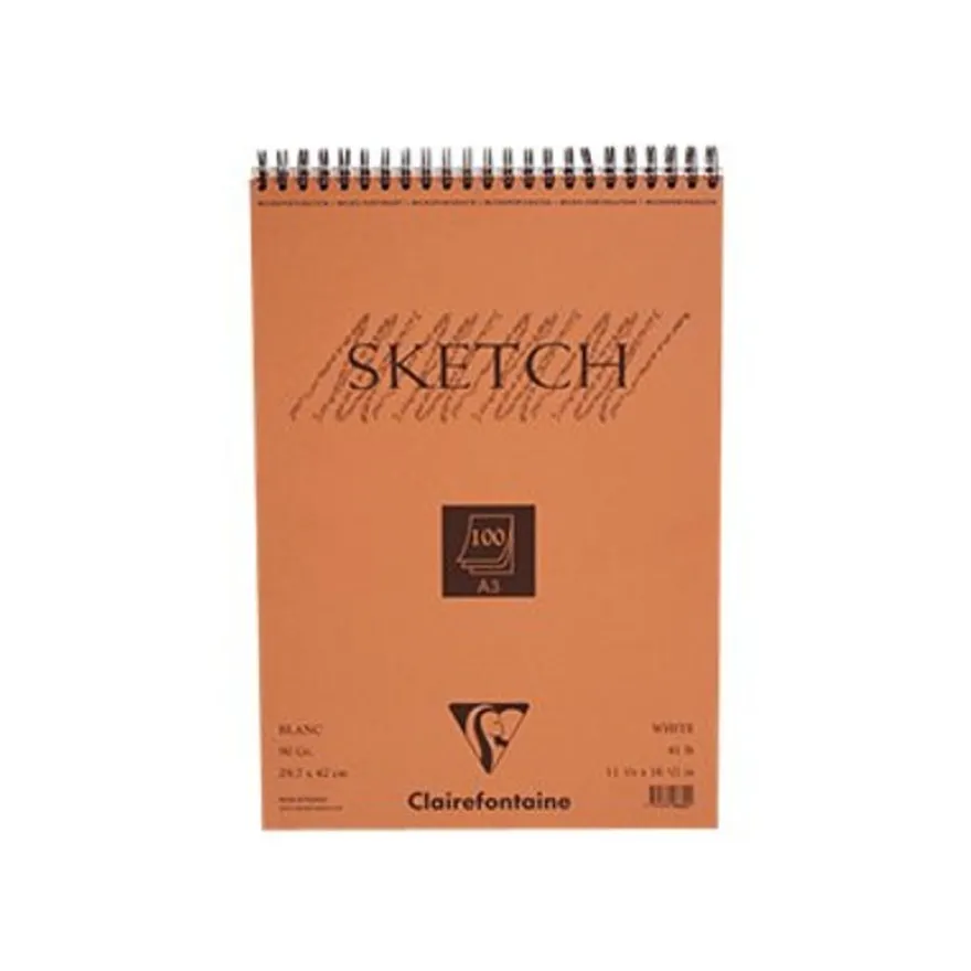 Clairefontaine Fine Arts - Bloc dessin croquis - 100 feuilles - A3 - 90 gr - blanc