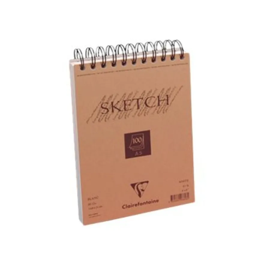 Clairefontaine Fine Arts - Bloc dessin croquis - 100 feuilles - A5 - 90 gr - blanc