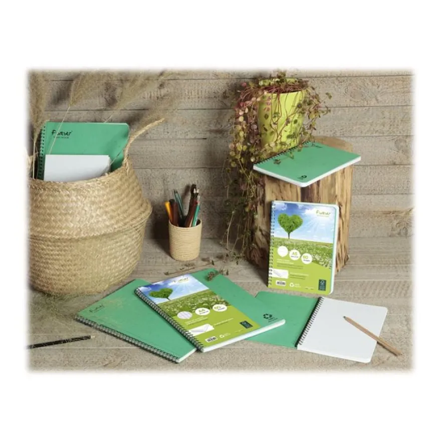 Clairefontaine Forever - Cahier à spirale A5 - 120 pages - petits carreaux (5x5 mm)