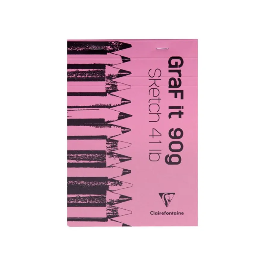 Clairefontaine Graf It - Carnet de croquis - 80 feuilles - A5 - 90 gr - disponible dans différentes couleurs