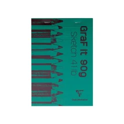 Clairefontaine Graf It - Carnet de croquis - 80 feuilles - A5 - 90 gr - disponible dans différentes couleurs