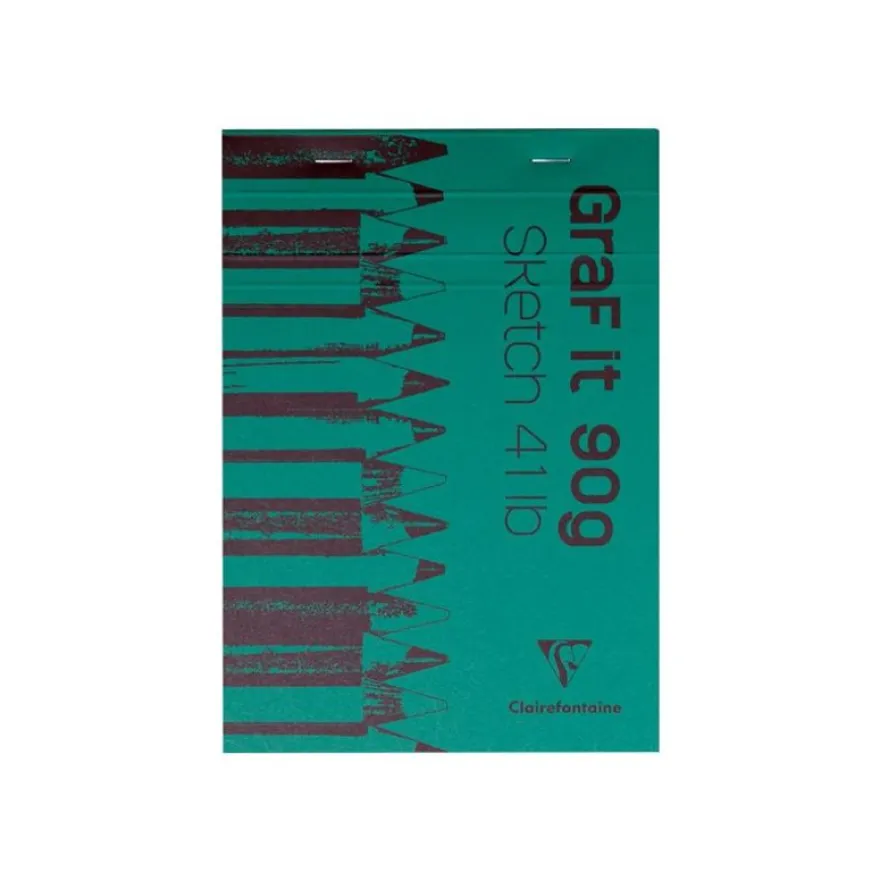Clairefontaine Graf It - Carnet de croquis - 80 feuilles - A5 - 90 gr - disponible dans différentes couleurs