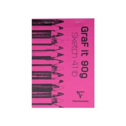 Clairefontaine Graf It - Carnet de croquis - 80 feuilles - A5 - 90 gr - disponible dans différentes couleurs