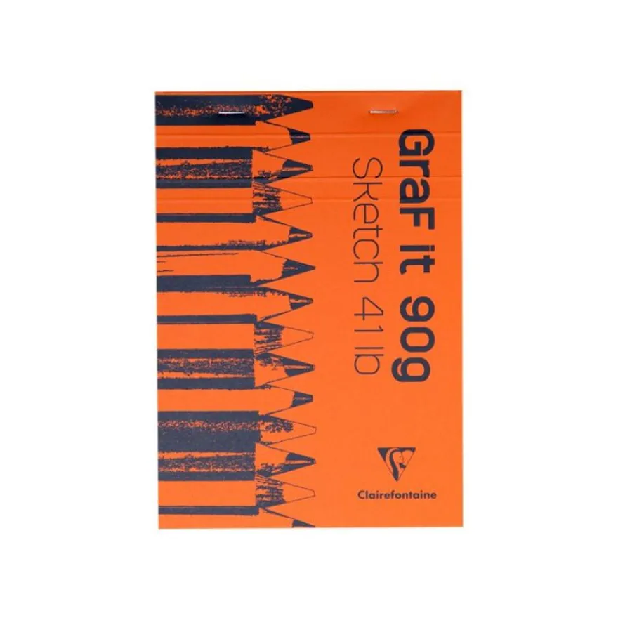 Clairefontaine Graf It - Carnet de croquis - 80 feuilles - A5 - 90 gr - disponible dans différentes couleurs