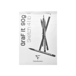 Clairefontaine Graf It - Carnet de croquis - 80 feuilles - A6 - 90 gr - blanc