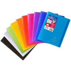 Clairefontaine Koverbook - Cahier polypro 17 x 22 cm - 96 pages - grands carreaux (Seyes) - disponible dans différentes couleurs