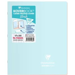 Clairefontaine Koverbook Blush - Cahier polypro 17 x 22 cm - 96 pages - grands carreaux (Seyes) - disponible dans différentes couleurs pastels