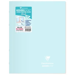 Clairefontaine Koverbook Blush - Cahier polypro 24 x 32 cm - 96 pages - grands carreaux (Seyes) - disponible dans différentes couleurs pastels