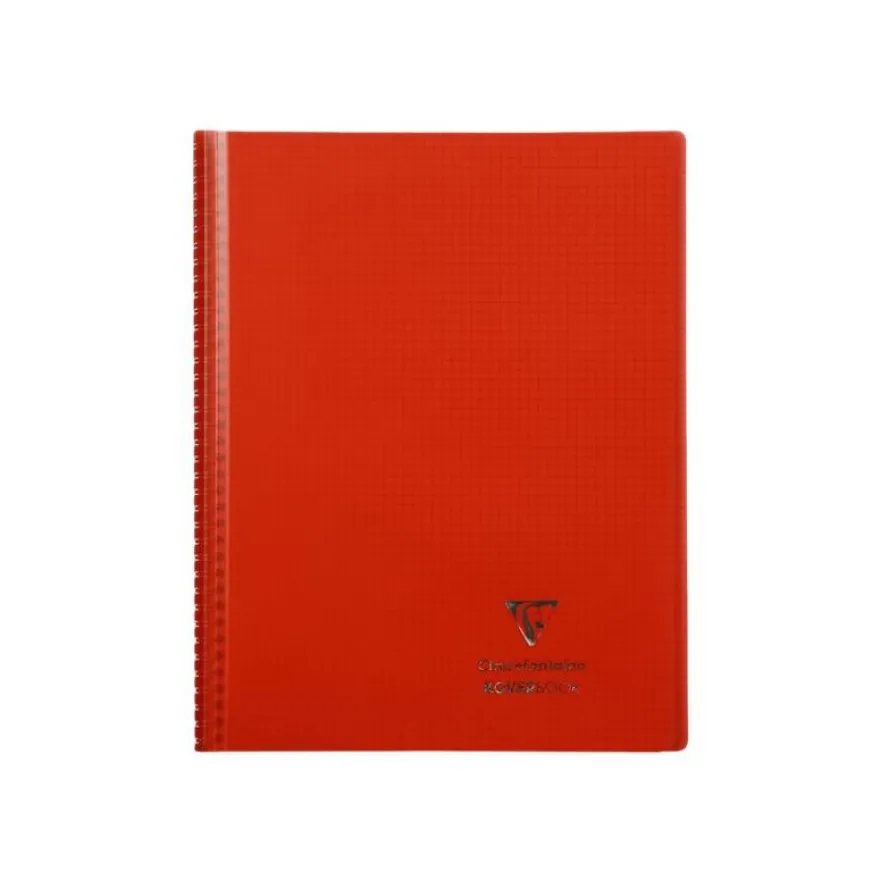 Clairefontaine Koverbook - Cahier à spirale polypro 24 x 32 cm - 160 pages - petits carreaux (5x5 mm) - disponible dans différentes couleurs