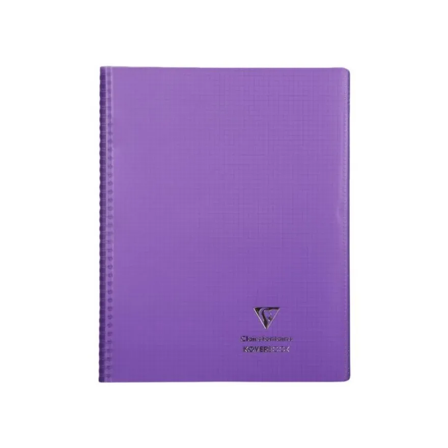 Clairefontaine Koverbook - Cahier à spirale polypro 24 x 32 cm - 160 pages - petits carreaux (5x5 mm) - disponible dans différentes couleurs
