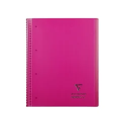 Clairefontaine Koverbook - Cahier à spirale polypro A4+ (22,5 x 29,7 cm) - 160 pages - petits carreaux (5x5 mm) - disponible dans différentes couleurs