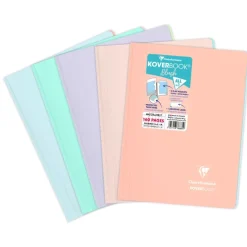 Clairefontaine Koverbook - Cahier polypro A4 (21x29,7 cm) - 160 pages - petits carreaux (5x5 mm) - disponible dans différentes couleurs pastels