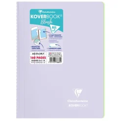 Clairefontaine Koverbook - Cahier polypro A4 (21x29,7 cm) - 160 pages - petits carreaux (5x5 mm) - disponible dans différentes couleurs pastels