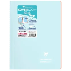 Clairefontaine Koverbook - Cahier polypro A4 (21x29,7 cm) - 160 pages - petits carreaux (5x5 mm) - disponible dans différentes couleurs pastels