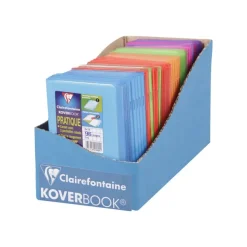 Clairefontaine Koverbook - Carnet polypro 9 x 14 cm - 96 pages - petits carreaux (5x5 mm) - disponible dans différentes couleurs
