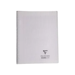Clairefontaine Koverbook - Cahier polypro spiralé 24 x 32 cm - 160 pages - grands carreaux (Seyes) - disponible dans différentes couleurs