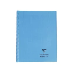 Clairefontaine Koverbook - Cahier polypro spiralé 24 x 32 cm - 160 pages - grands carreaux (Seyes) - disponible dans différentes couleurs