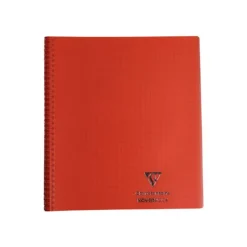 Clairefontaine Koverbook - Cahier polypro spiralé 24 x 32 cm - 160 pages - grands carreaux (Seyes) - disponible dans différentes couleurs