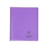 Clairefontaine Koverbook - Cahier polypro spiralé - 17 x 22 cm - 160 pages - grands carreaux (Seyes) - disponible dans différentes couleurs