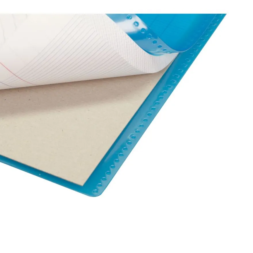 Clairefontaine Koverbook - Bloc de cours agrafé A4+ - 160 pages détachables perforées - grands carreaux (Seyes) - disponible dans différentes couleurs