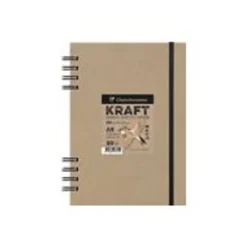 Clairefontaine Kraft - Carnet de dessin à spirale - A4 - 80 feuilles - 115 gr