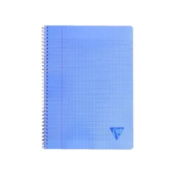 Clairefontaine Linicolor - Cahier polypro à spirale 17 x 22 cm - 100 pages - grands carreaux (Seyes) - disponible dans différentes couleurs