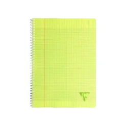 Clairefontaine Linicolor - Cahier polypro à spirale 17 x 22 cm - 100 pages - grands carreaux (Seyes) - disponible dans différentes couleurs