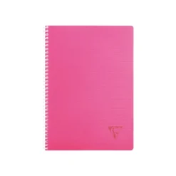 Clairefontaine Linicolor - Cahier polypro à spirale A4 (21x29,7cm) - 100 pages - petits carreaux (5x5mm) - disponible dans différentes couleurs