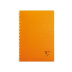 Clairefontaine Linicolor - Cahier polypro à spirale A4 (21x29,7cm) - 100 pages - petits carreaux (5x5mm) - disponible dans différentes couleurs