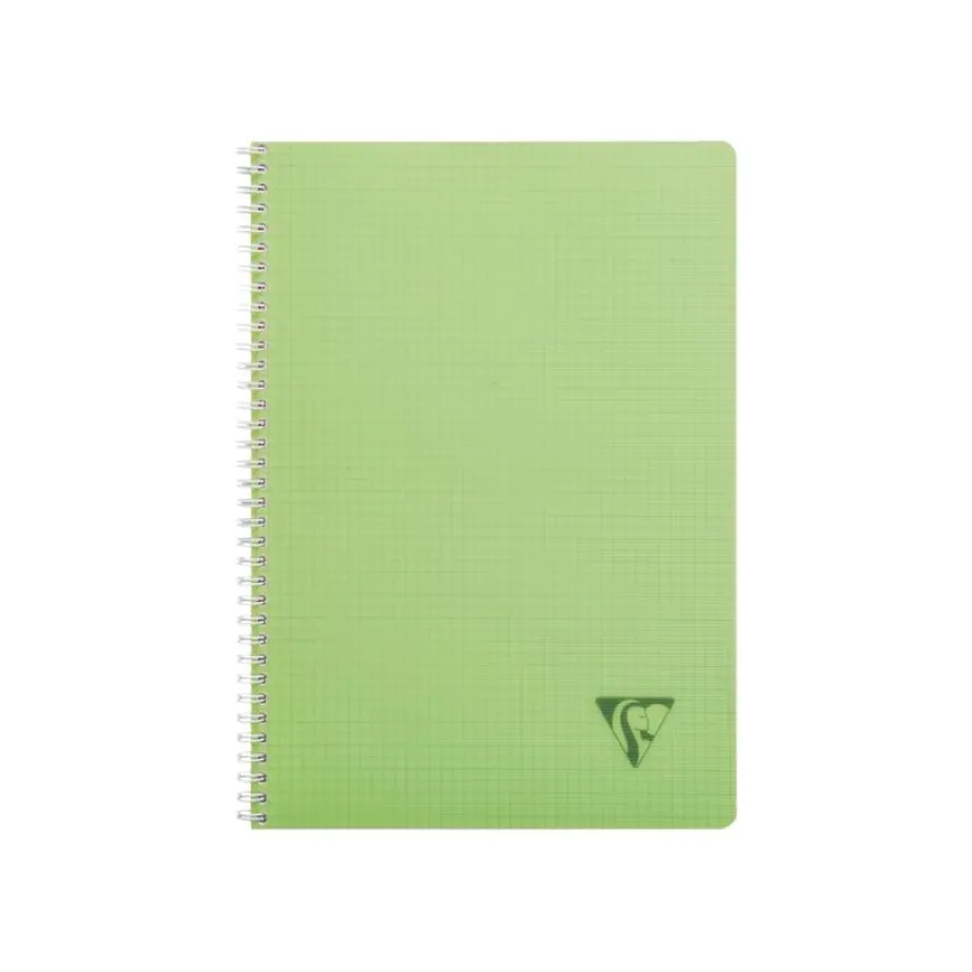 Clairefontaine Linicolor - Cahier polypro à spirale A4 (21x29,7cm) - 100 pages - petits carreaux (5x5mm) - disponible dans différentes couleurs
