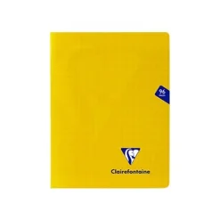 Clairefontaine Mimesys - Cahier polypro 17 x 22 cm - 96 pages - grands carreaux (Seyes) - jaune