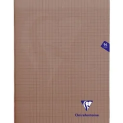 Clairefontaine Mimesys - Cahier polypro 24 x 32 cm - 96 pages - grands carreaux (Seyes) - noir