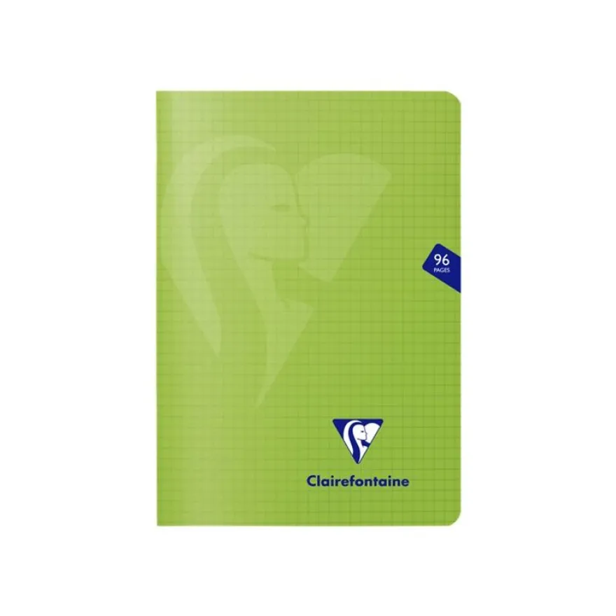 Clairefontaine Mimesys - Carnet polypro 15 x 21 cm - 96 pages - petits carreaux (5x5 mm) - disponible dans différentes couleurs