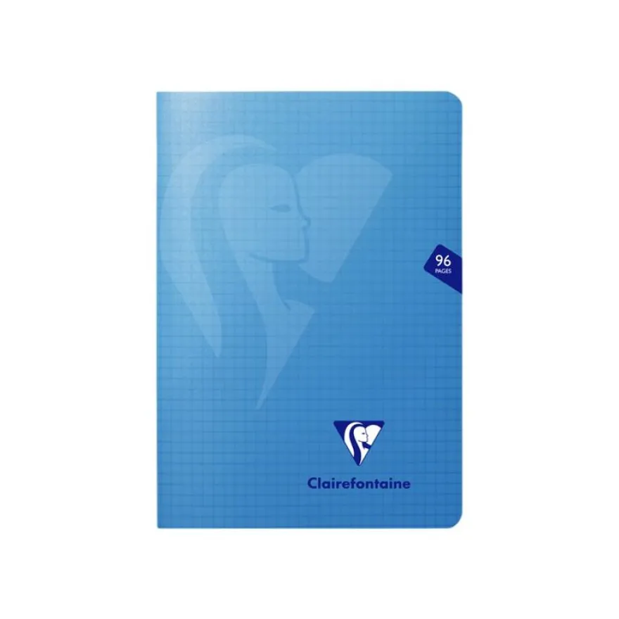 Clairefontaine Mimesys - Carnet polypro 15 x 21 cm - 96 pages - petits carreaux (5x5 mm) - disponible dans différentes couleurs