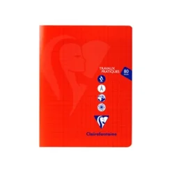 Clairefontaine Mimesys - Cahier polypro de travaux pratiques (TP) - 17 x 22 cm - 80 pages - grands carreaux (Seyes)/uni - disponible dans différentes couleurs