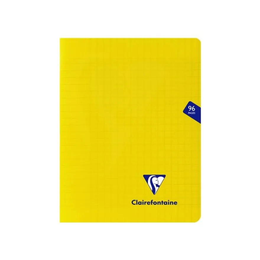 Clairefontaine Mimesys - Cahier polypro 17 x 22 cm - 96 pages - grands carreaux (Seyes) - disponible dans différentes couleurs