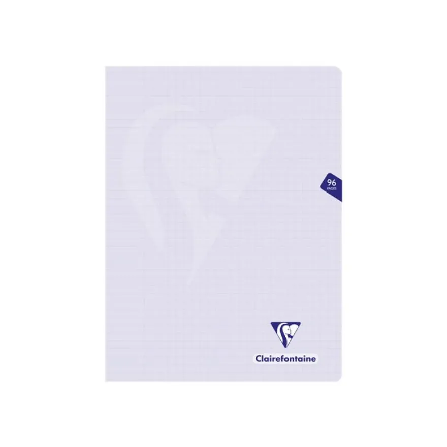 Clairefontaine Mimesys Pastel - Cahier polypro 24 x 32 cm - 96 pages - grands carreaux (Seyes) - disponible dans différentes couleurs