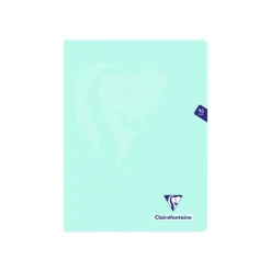 Clairefontaine Mimesys Pastel - Cahier polypro 24 x 32 cm - 96 pages - grands carreaux (Seyes) - disponible dans différentes couleurs