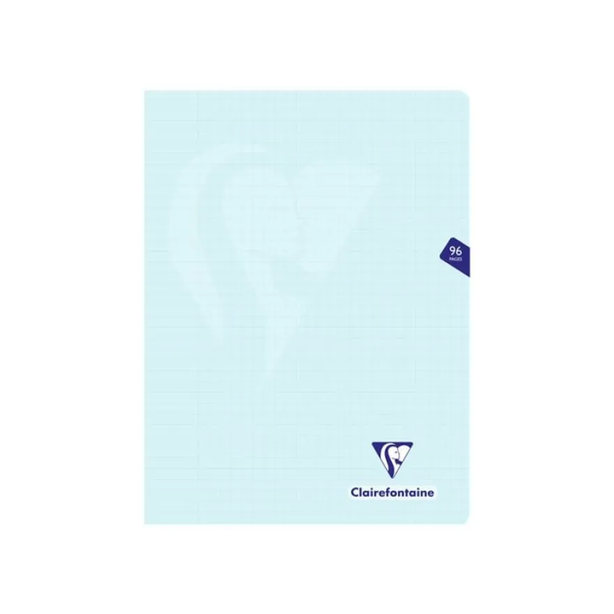Clairefontaine Mimesys Pastel - Cahier polypro 24 x 32 cm - 96 pages - grands carreaux (Seyes) - disponible dans différentes couleurs