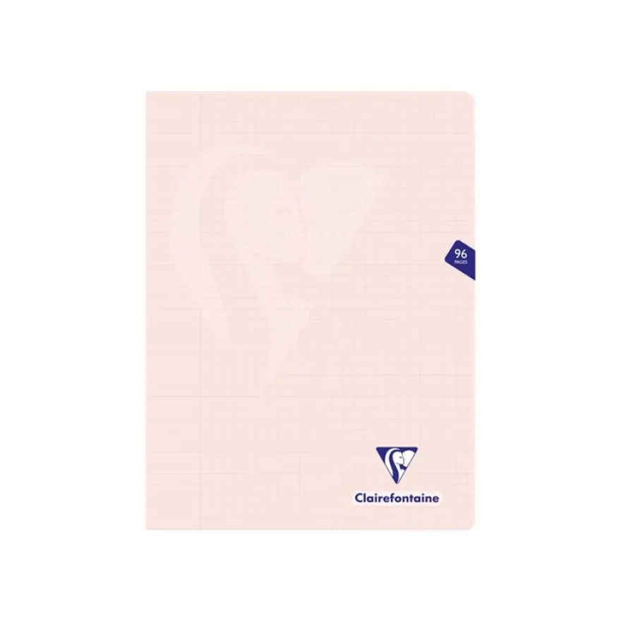 Clairefontaine Mimesys Pastel - Cahier polypro 24 x 32 cm - 96 pages - grands carreaux (Seyes) - disponible dans différentes couleurs