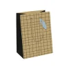 Clairefontaine Minimalist Pocket - Sac cadeau kraft noir - 17 cm x 6 cm x 22 cm