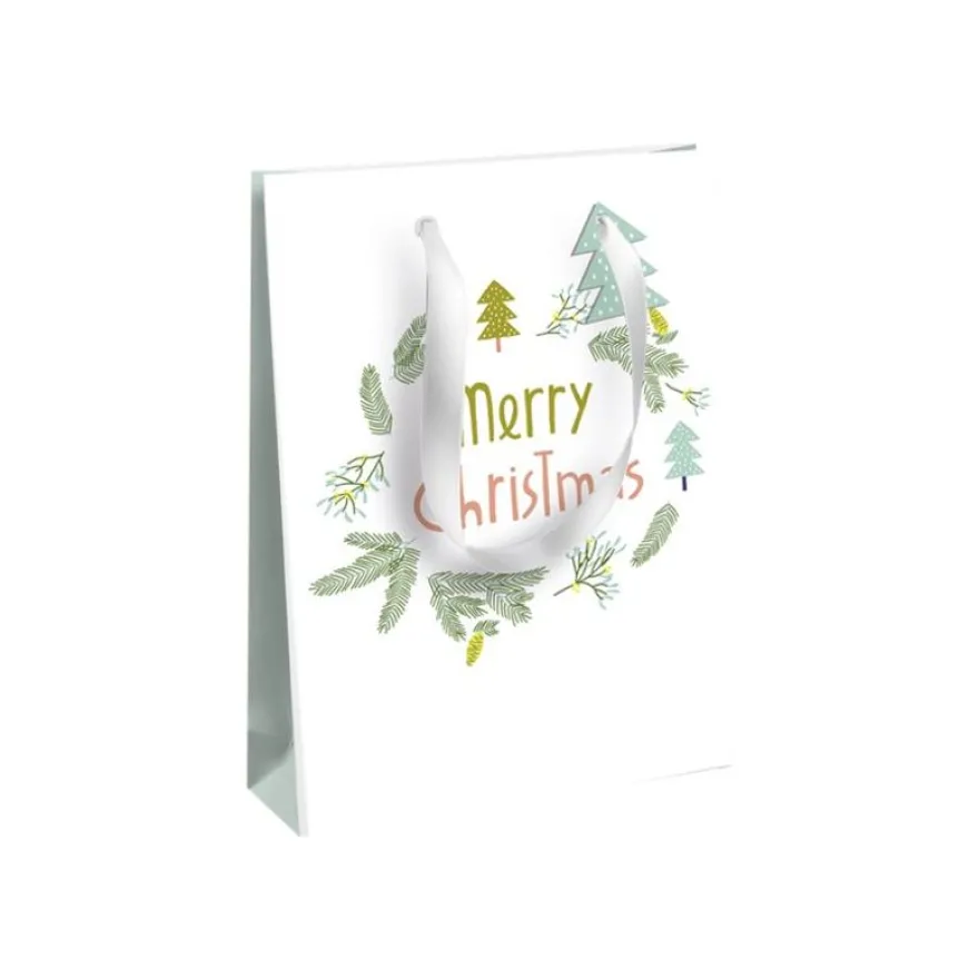 Clairefontaine Neige - Sac cadeau medium - 21,5 cm x 10,2 cm x 25,3 cm