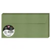 Clairefontaine Pollen - Enveloppe - DL (110 x 220 mm) - portefeuille - côté ouvert - auto-adhésif (peler et sceller) - imprimable - vert sauge - pack de 20