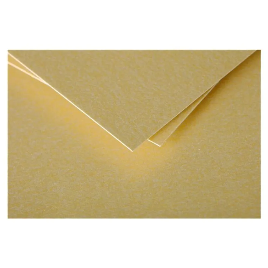 Clairefontaine Pollen - Papier - or - 82 x 128 mm - 210 g/m² - 25 carte(s) cartes pliées en deux