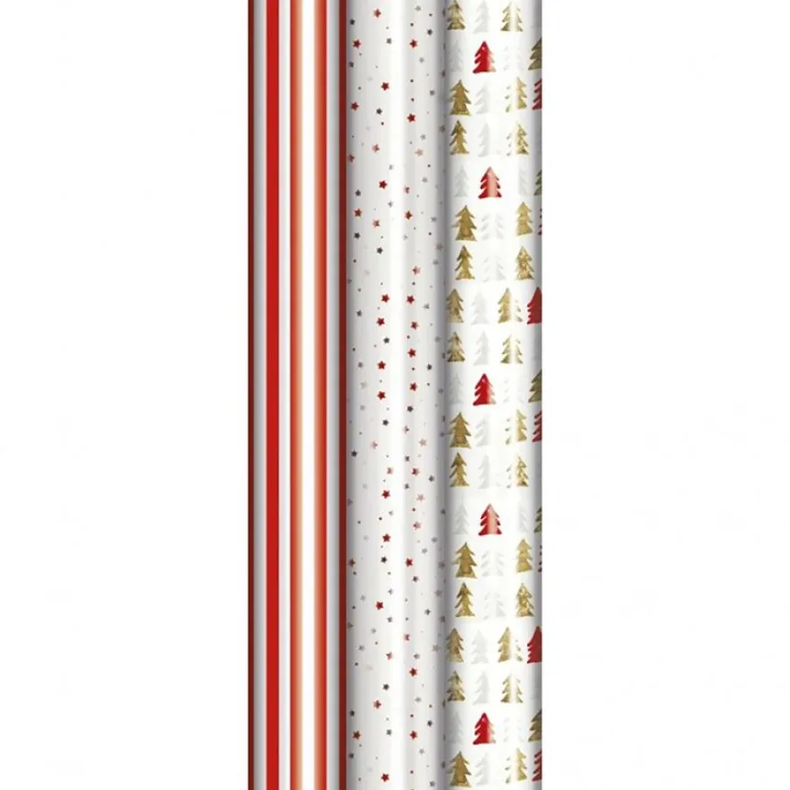 Clairefontaine Premium - Papier cadeau - 70 cm x 2 m - 80 g/m² - différents motifs de Noël