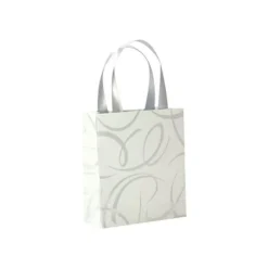 Clairefontaine Premium - Sac cadeau - 12 cm x 4,5 cm x 13,5 cm - arabesque blanc