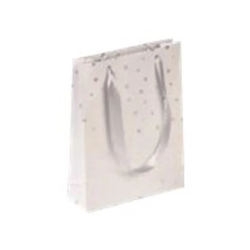 Clairefontaine Premium Valentine - Sac cadeau blanc - 17 cm x 6 cm x 22 cm