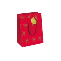 Clairefontaine Rhodia - Sac cadeau moyen 21,5 x 10,2 x 25,3 cm - or, rouge