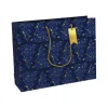 Clairefontaine Rhodia - Sac shopping 37,3 x 11,8 x 27,5 cm - indéchirable - blue & gold trees - azurite blue, or